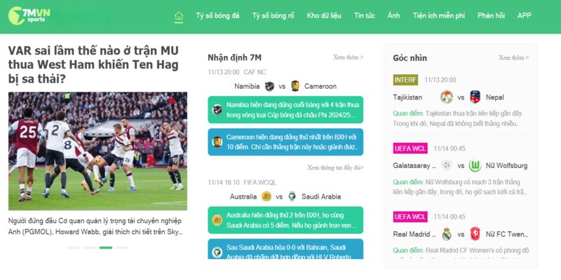 Livescore 7m CN cập nhật từng nhịp bóng!