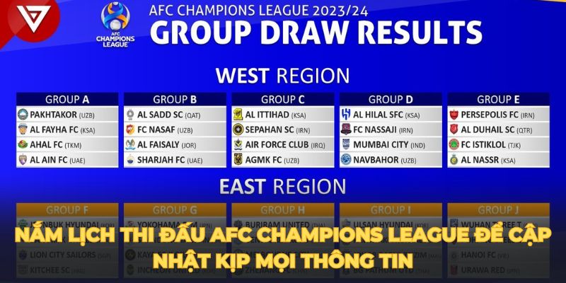 Nắm lịch thi đấu AFC Champions League để cập nhật kịp mọi thông tin